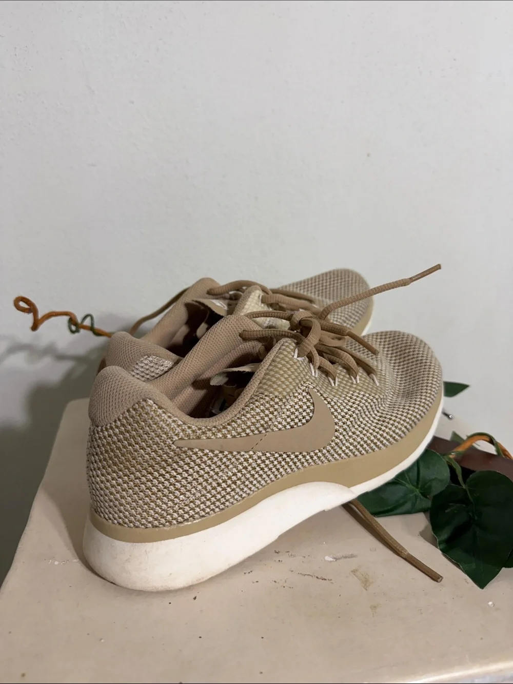 Nike Women's Tan Mesh Athletic Shoes